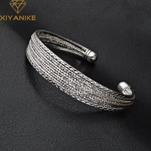 Silver Anniversary Bangles & Bracelet Set, Women's Party Jewelry