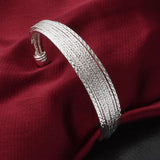 Silver Anniversary Bangles & Bracelet Set, Women's Party Jewelry