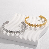 316L Stainless Steel Irregular Cuff Bracelet for Women - Non-fading Jewelry