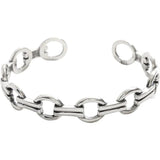 Foxanry Silver Thick Chain Bangles & Bracelet Vintage Punk LOVE Heart Jewelry
