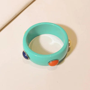 Colorful Wide Resin Bracelet for Women