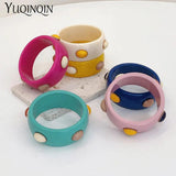 Colorful Wide Resin Bracelet for Women