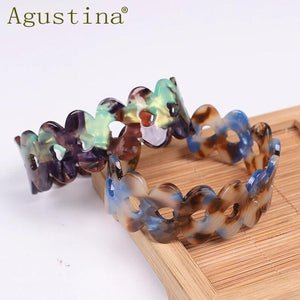 Bohemian Resin Cuff Wave Bracelet Bangle For Women