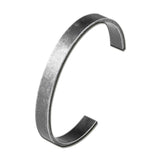 Punk Men Oxidized Steel Cuff Bracelet Bangle - Valentines Gift