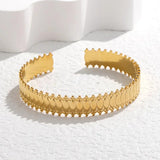 316L Stainless Steel Irregular Cuff Bracelet For Women Girl