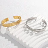 316L Stainless Steel Irregular Cuff Bracelet For Women Girl