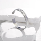 316L Stainless Steel Irregular Cuff Bracelet For Women Girl