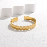 316L Stainless Steel Irregular Cuff Bracelet For Women Girl