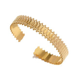316L Stainless Steel Irregular Cuff Bracelet For Women Girl