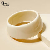 GongLong Wide Cuff Bangle Bracelet Minimalist Acrylic Charm Indian Jewelry