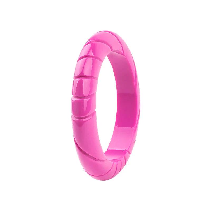 Vintage Resin Acrylic Cuff Bracelet Bangles