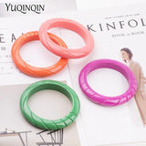 Vintage Resin Acrylic Cuff Bracelet Bangles