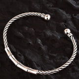Foxanry Minimalist Thai Silver Bracelet for Women Couples