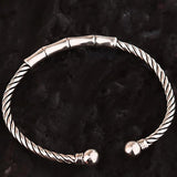 Foxanry Minimalist Thai Silver Bracelet for Women Couples