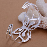 Retro Silver Crystal Butterfly Bracelet