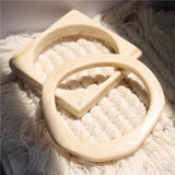 Vintage Geometric Square Acrylic Resin Bangle Bracelet For Women