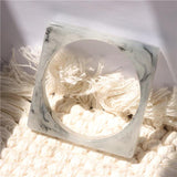 Vintage Geometric Square Acrylic Resin Bangle Bracelet For Women