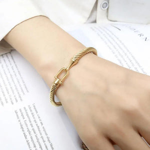 Adjustable Stainless Steel Hook Couple Bracelet