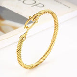 Adjustable Stainless Steel Hook Couple Bracelet