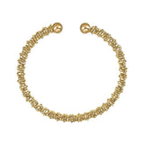 14k Plated Metal Winding Open Bracelet for Women
