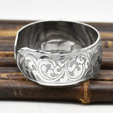 Vintage Tibetan Silver Carving Boho Ethnic Cuff Bracelet