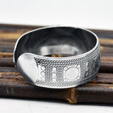 Vintage Tibetan Silver Carving Boho Ethnic Cuff Bracelet
