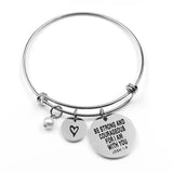 Bible Verse Bracelet Bangle Stainless Steel Engraved Charm Faith Christian Gift
