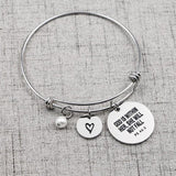 Bible Verse Bracelet Bangle Stainless Steel Engraved Charm Faith Christian Gift