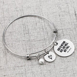 Bible Verse Bracelet Bangle Stainless Steel Engraved Charm Faith Christian Gift