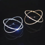 Geometric Crystal Charm Bangle for Women