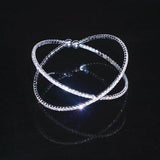 Geometric Crystal Charm Bangle for Women