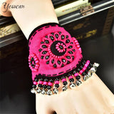 Ethnic Fabric Charm Bracelet For Friendship Bead Bangles Lady Man