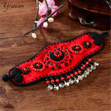 Ethnic Fabric Charm Bracelet For Friendship Bead Bangles Lady Man