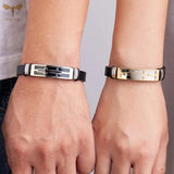 Christian Faith Cross Bracelets Stainless Steel Leather Wristband Jewelry