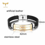 Christian Faith Cross Bracelets Stainless Steel Leather Wristband Jewelry