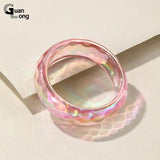 Colorful Geometric Cuff Bangle Bracelets for Women Acrylic Bangles Charms