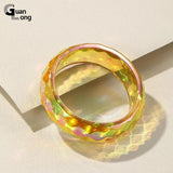 Colorful Geometric Cuff Bangle Bracelets for Women Acrylic Bangles Charms
