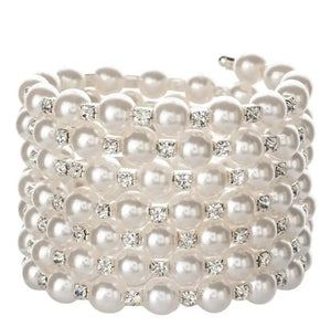 Adjustable Women Wide Beads Chain Bracelets Crystal Bangles