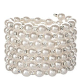 Adjustable Women Wide Beads Chain Bracelets Crystal Bangles