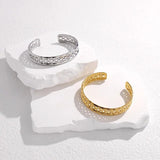 316L SS Openwork Cuff Bracelet For Women Non-fading Gift