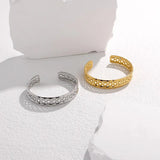 316L SS Openwork Cuff Bracelet For Women Non-fading Gift