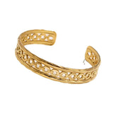 316L SS Openwork Cuff Bracelet For Women Non-fading Gift