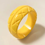 Acrylic Resin Geometric Wide Cuff Bangle Bracelets