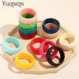 Acrylic Resin Geometric Wide Cuff Bangle Bracelets