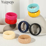 Acrylic Resin Geometric Wide Cuff Bangle Bracelets