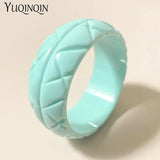 Acrylic Resin Geometric Wide Cuff Bangle Bracelets