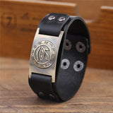 Skyrim Eye of Ra Horus Cuff Leather Bracelet Wicca Jewelry