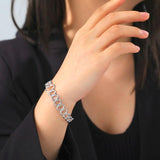 Skyrim Minimalist Oval Cuff Bracelet Stainless Steel Geometric Bangle