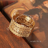 Gold Plated Flower Bangles for Baby Girl, Arabic Side Open Cuff Bracelets
