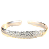 Stamped Bangles Peacock Bracelet Couples Holiday Gift